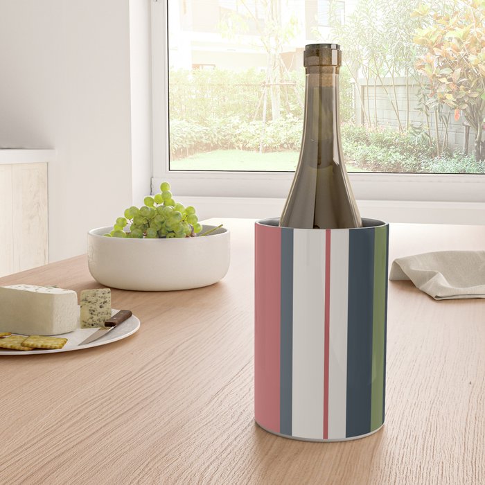 Modern Christmas Stripes 2025 Wine Chiller Gallery Image 4