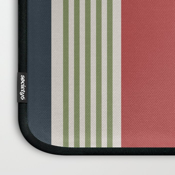 Modern Christmas Stripes 2025 Laptop Sleeve Gallery Image 3