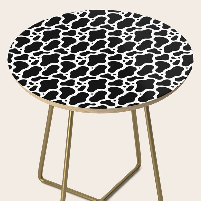 Abstract black and white water surface pattern Side Table Gallery Image 2