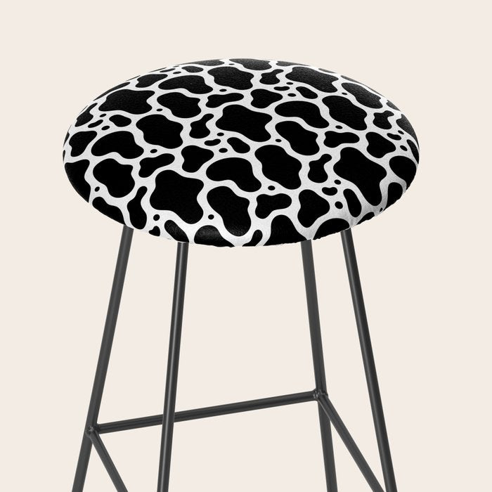 Abstract black and white water surface pattern Stool Gallery Image 2