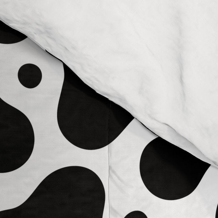 Abstract black and white water surface pattern Comforter Gallery Image 4
