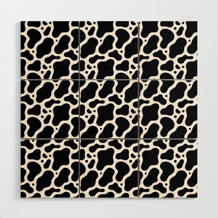 Abstract black and white water surface pattern Wood Wall Art Gallery Image 1