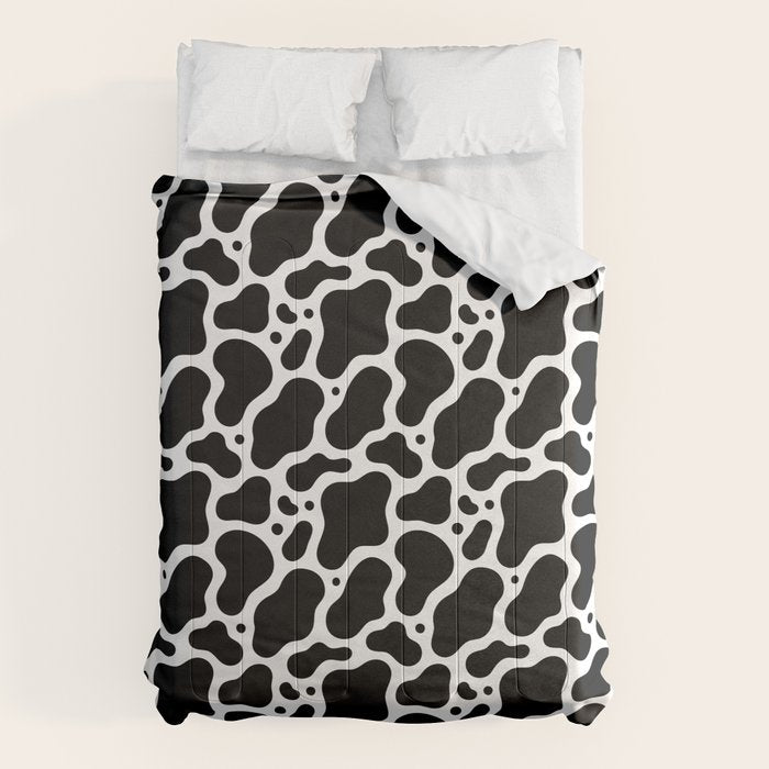 Abstract black and white water surface pattern Comforter Gallery Image 1