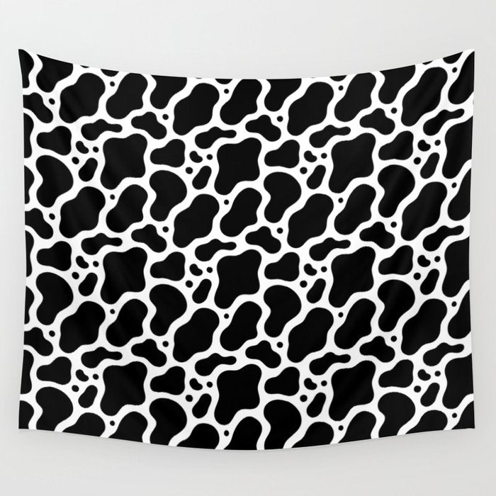Abstract black and white water surface pattern Wall Tapestry Gallery Image 1