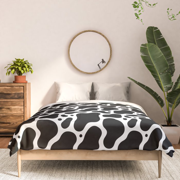 Abstract black and white water surface pattern Comforter Gallery Image 3