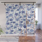 Blue Flowers 4 Wall Mural Gallery Image 1