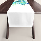 Sea Turtles, Turquoise blue Design Table Runner Gallery Image 1