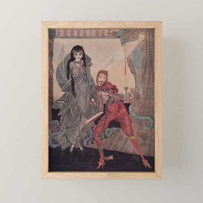 Art by Harry Clarke for a 1933 edition of Edgar Allan Poe's "Tales of Mystery and Imagination" Mini Art Print Gallery Image 1