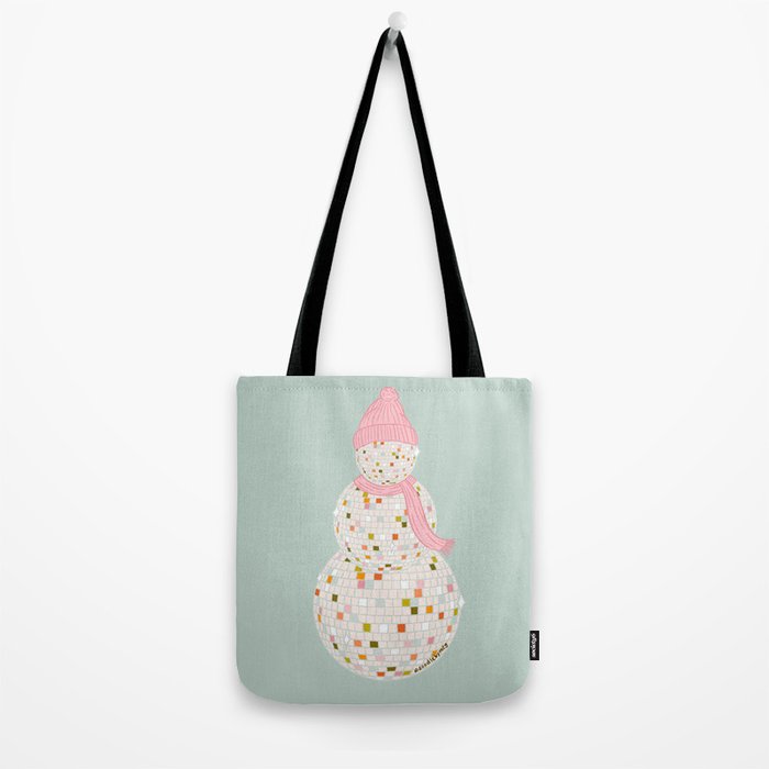 Disco Ball Snowman Tote Bag Gallery Image 2