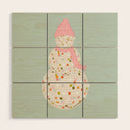 Disco Ball Snowman Wood Wall Art Gallery Image 1