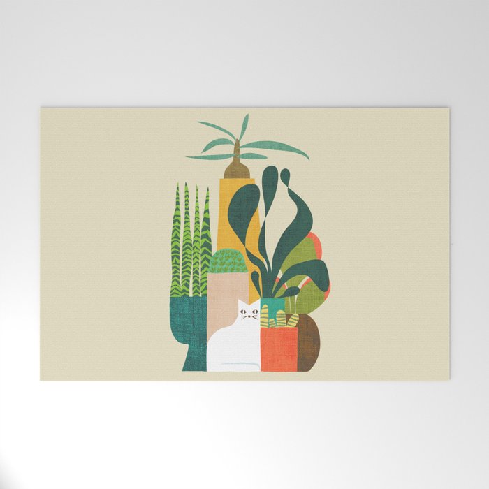 Still life with cat Welcome Mat Gallery Image 1