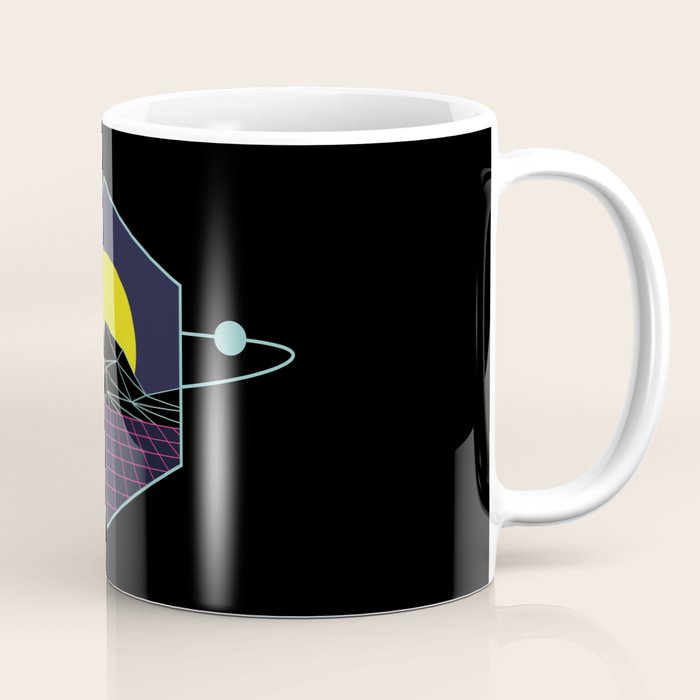 Outrun to the Sun / Spacewave / 80s Retro Coffee Mug Gallery Image 1
