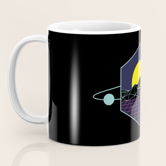 Outrun to the Sun / Spacewave / 80s Retro Coffee Mug Gallery Image 3
