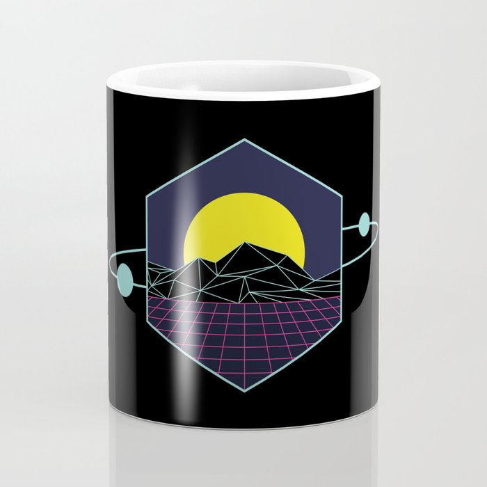 Outrun to the Sun / Spacewave / 80s Retro Coffee Mug Gallery Image 4