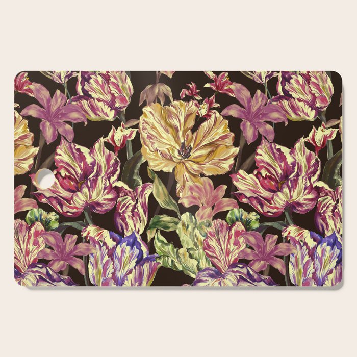 Watercolor Bloom in the Dark Cutting Board Gallery Image 1