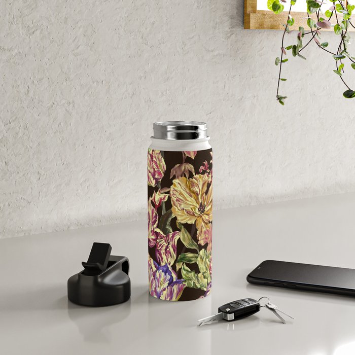 Watercolor Bloom in the Dark Water Bottle Gallery Image 4
