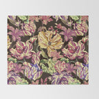 Watercolor Bloom in the Dark Throw Blanket Gallery Image 2