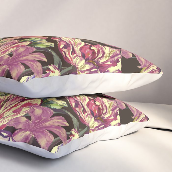 Watercolor Bloom in the Dark Pillow Sham Gallery Image 3