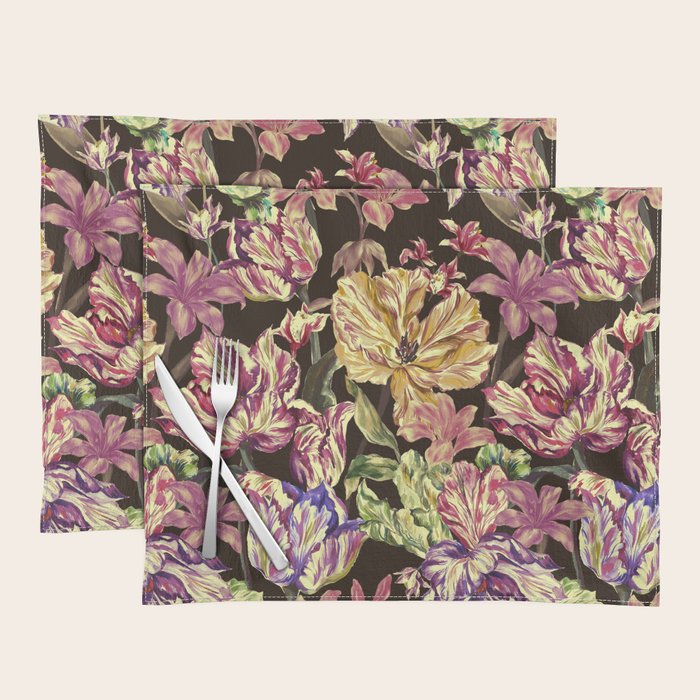 Watercolor Bloom in the Dark Placemat Gallery Image 1