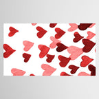 Valentine's Day Watercolor Hearts - red Tablecloth Gallery Image 2