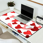 Valentine's Day Watercolor Hearts - red Desk Mat Gallery Image 2