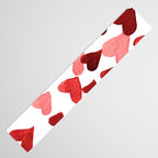 Valentine's Day Watercolor Hearts - red Table Runner Gallery Image 3