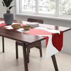 Valentine's Day Watercolor Hearts - red Table Runner Gallery Image 2