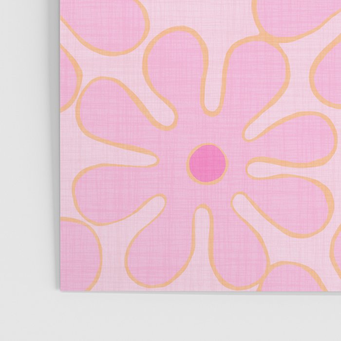 Pink Floral 70s Style Groovy Flowers Poster Gallery Image 3