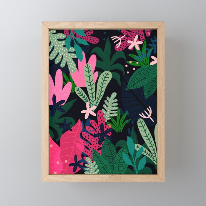 Into the jungle - deep night Mini Art Print Gallery Image 1