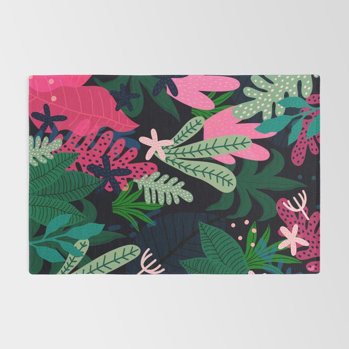 Into the jungle - deep night Rug Gallery Image 2