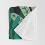 Into the jungle - deep night Throw Blanket Gallery Image 3