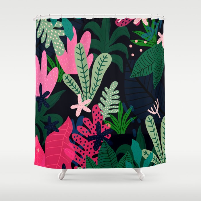 Into the jungle - deep night Shower Curtain Gallery Image 1