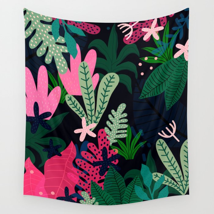 Into the jungle - deep night Wall Tapestry Gallery Image 4
