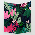 Into the jungle - deep night Wall Tapestry Gallery Image 4