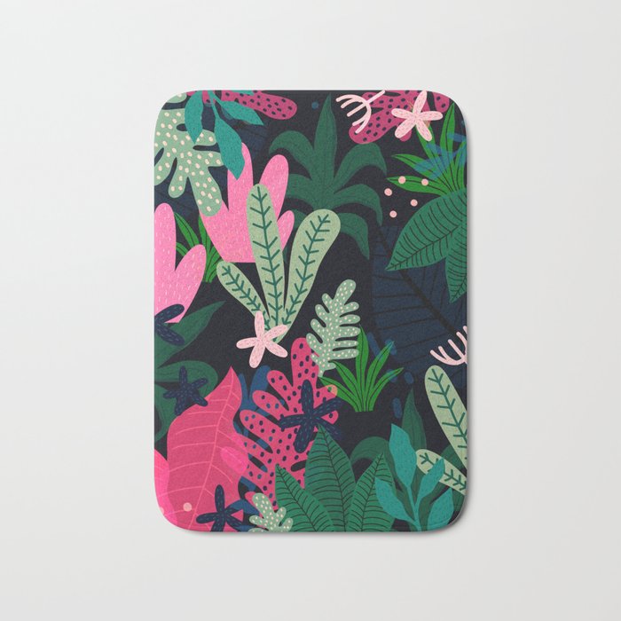 Into the jungle - deep night Bath Mat Gallery Image 1