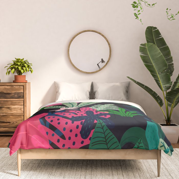 Into the jungle - deep night Comforter Gallery Image 3
