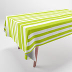 Classic Stripes XXXVIII - Lime Green Tablecloth Gallery Image 1