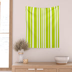 Classic Stripes XXXVIII - Lime Green Wall Tapestry Gallery Image 2