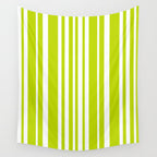 Classic Stripes XXXVIII - Lime Green Wall Tapestry Gallery Image 4