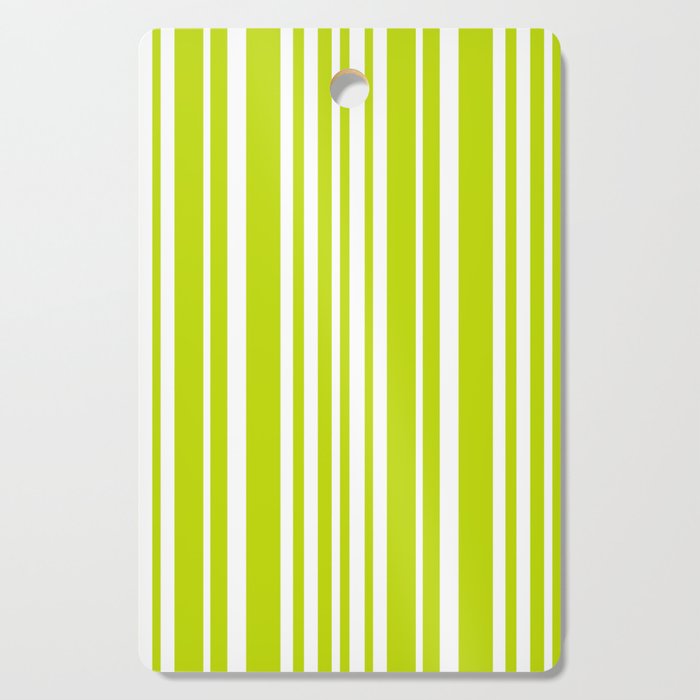 Classic Stripes XXXVIII - Lime Green Cutting Board Gallery Image 1
