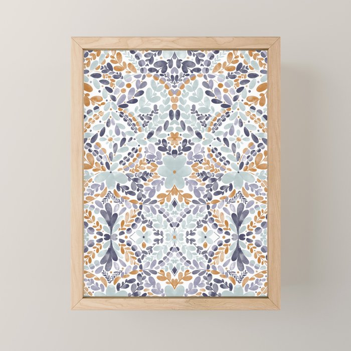 Artistic Floral Motif Medley Mini Art Print Gallery Image 1