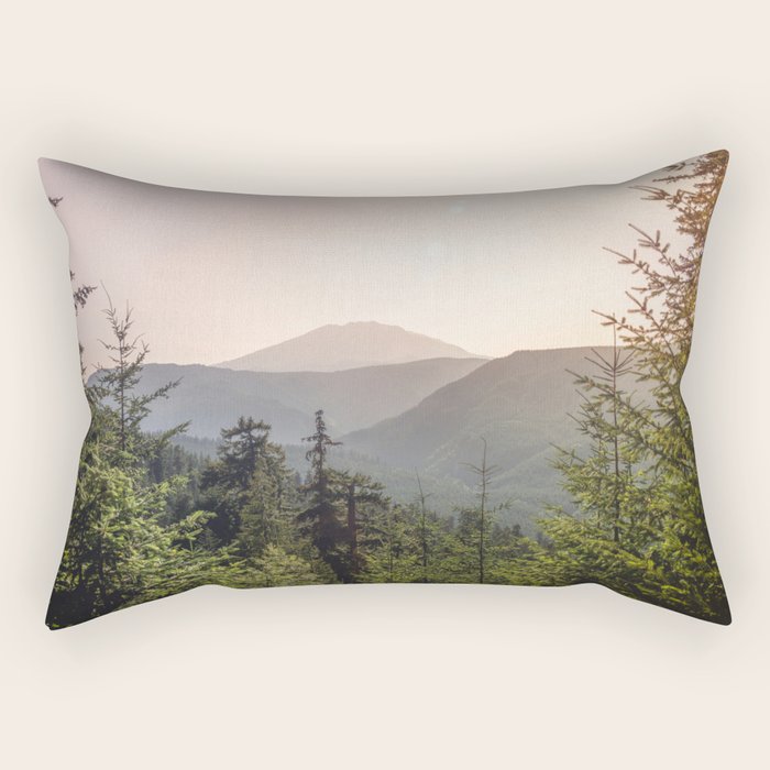 Forest Mountain Wanderlust III - Nature Photography Rectangular Pillow Gallery Image 2
