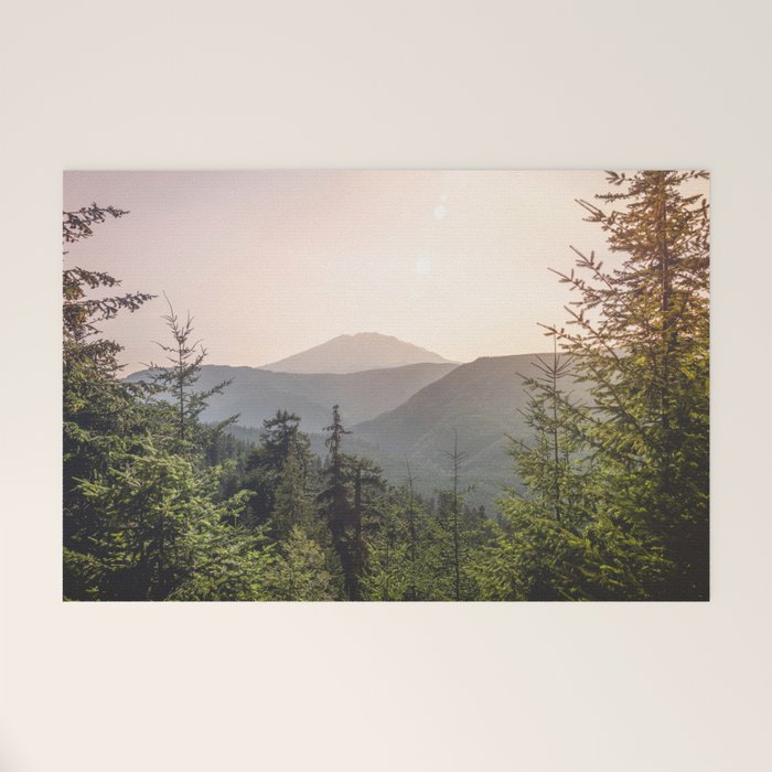 Forest Mountain Wanderlust III - Nature Photography Welcome Mat Gallery Image 1