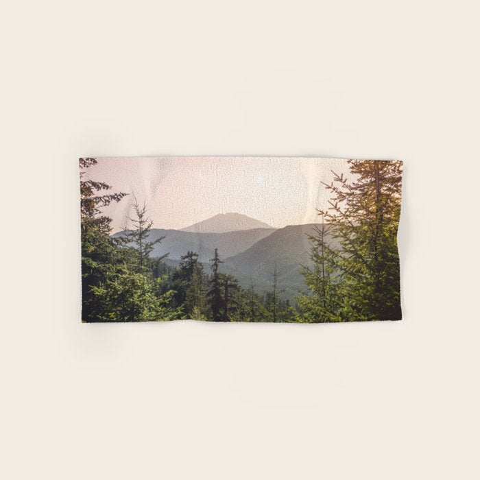 Forest Mountain Wanderlust III - Nature Photography Bath Towel Gallery Image 1