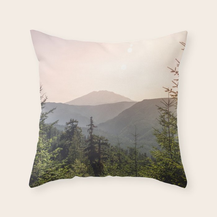 Forest Mountain Wanderlust III - Nature Photography Throw Pillow Gallery Image 6