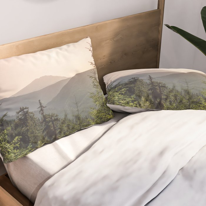 Forest Mountain Wanderlust III - Nature Photography Pillow Sham Gallery Image 2