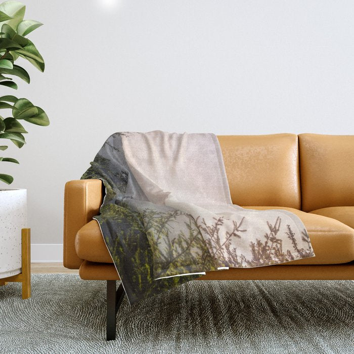 Forest Mountain Wanderlust III - Nature Photography Throw Blanket Gallery Image 1