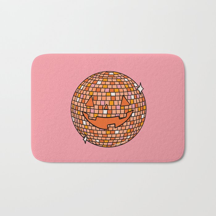 Disco Ball Jack O Lantern Bath Mat Gallery Image 1