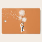 Bunny and Dandelion Bouquet Cutting Board Gallery Image 1