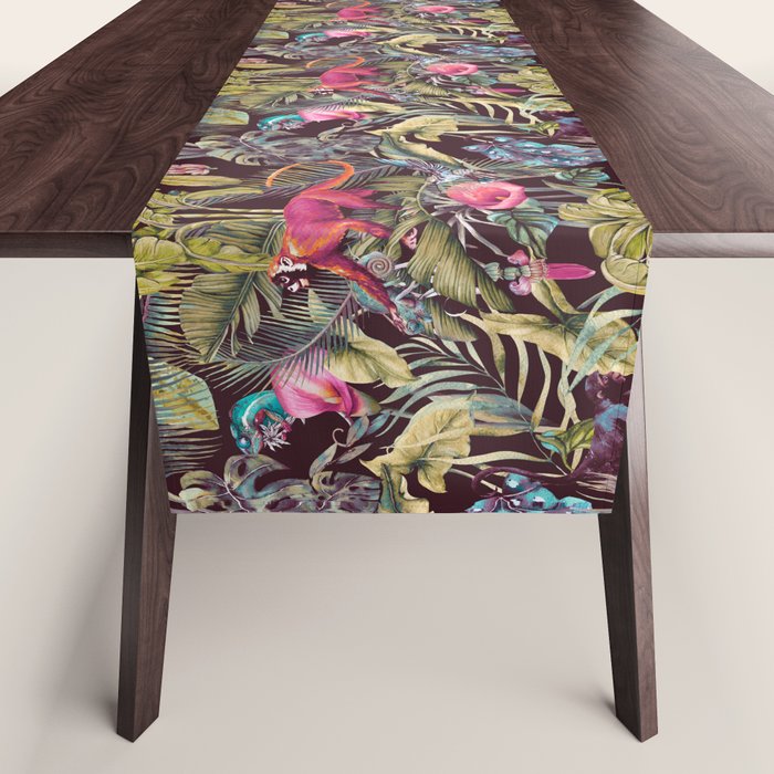 Fantasy in the nocturnal tropical jungle Table Runner Gallery Image 1